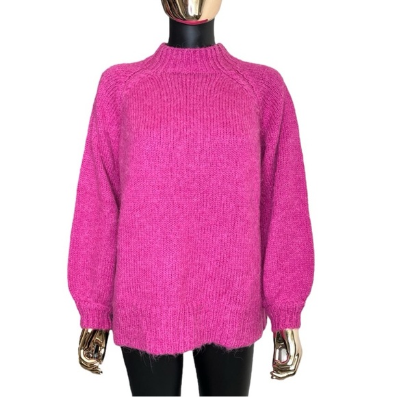 Morrison Fuchsia Alpaca Wool Blend Sweater Australia SZ 1-2 (S/M) Cozy Luxe Knit - Picture 6 of 11